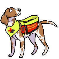 Rotes Kreuz Dogs Sticker
