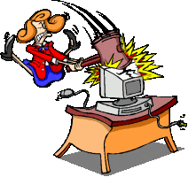 Angry Computer Sticker