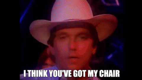 The Chair Reaction GIF by George Strait