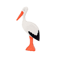 Ooievaar Sticker by reigerenderaaf