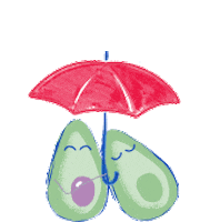 Summer Rain Sticker by mustelasg