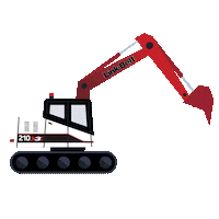 lbxco excavator escavadeira máquinaspesadas linkbelt Sticker