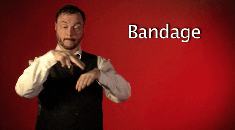 sign language bandage GIF by Sign with Robert