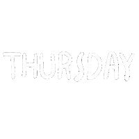 Thursday Handwriting Sticker