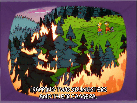 bart simpson running GIF