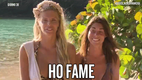 hungry fame GIF by Isola dei Famosi