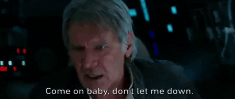 episode 7 come on baby dont let me down GIF by Star Wars