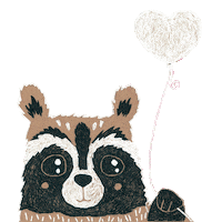marusyaart love art heart illustration Sticker