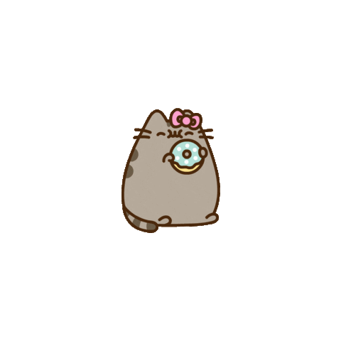 Hello Kitty Eating Sticker by Pusheen