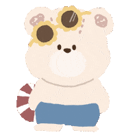 Summer Bear Sticker
