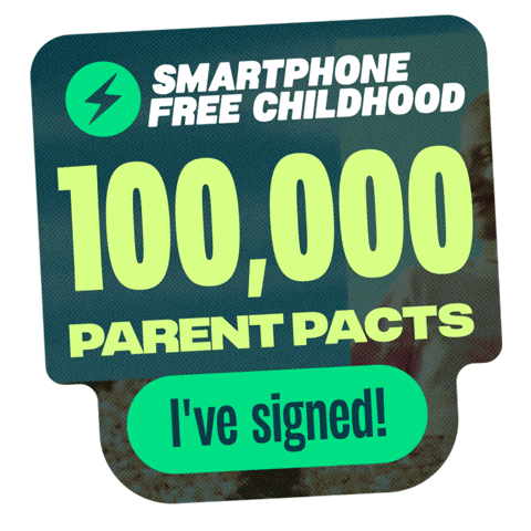 smartphonefreechildhood giphyupload the parent pact parent pact smartphone phone free childhood Sticker