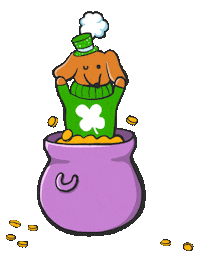 St Patricks Day Dog Sticker by Stefanie Shank