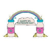 St Patricks Day Rainbow Sticker by Major Tom