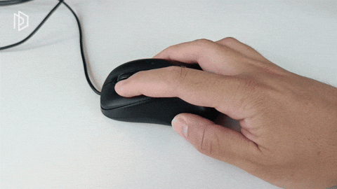 gif de main qui clic non stop sur la souris