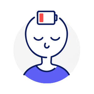 TherapyChat tired mental health exhausted cansado Sticker