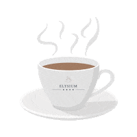 Hot Coffee Sticker by ElysiumWellness