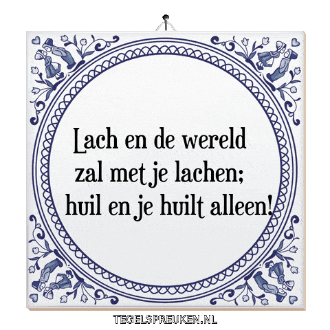 Troost Geluk Sticker by Tegelspreuken.nl