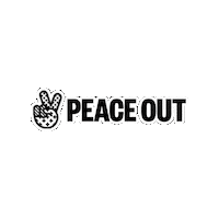 Peace Out Logo Sticker by peaceoutskincare