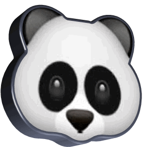 Emoji Panda Sticker by AnimatedText