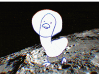 bluepencil39 space duck 오리 비피 GIF