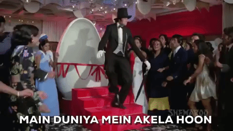 giphydvr india bollywood alone lonely GIF