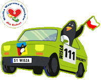 Car Penguin Sticker by Grupa Pingwina