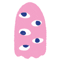 pink eyes Sticker