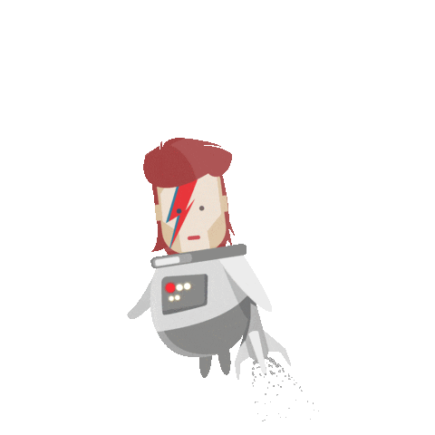 David Bowie Animation Sticker