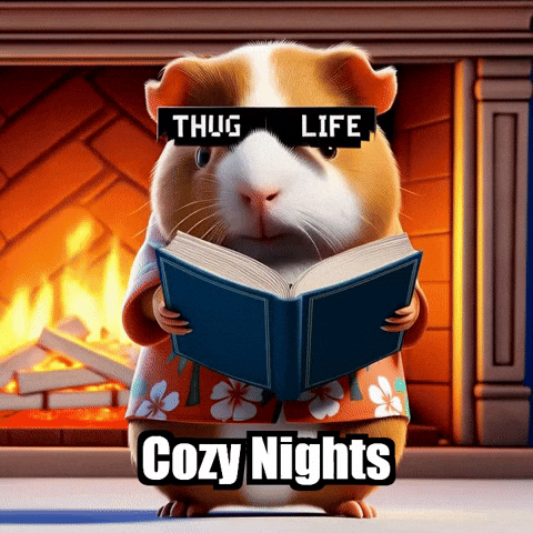 Fireplace Relaxing GIF by Guinea Gambino