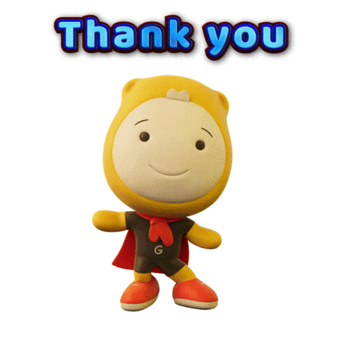 Happy Thank U Sticker by Gumazing