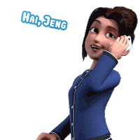 visinemapictures animation hello phone call Sticker