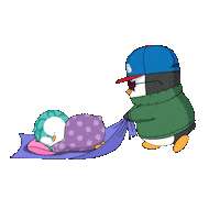 Tired Good Morning Sticker by Pudgy Penguins