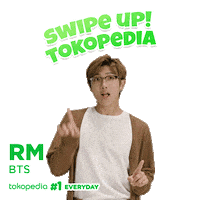 Swipe Up Nam Joon Sticker by Tokopedia