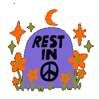 Rest In Peace Sticker by Bananna Bones