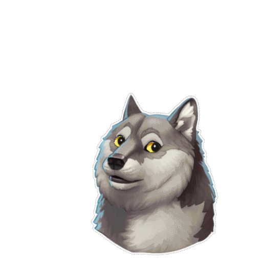 Wolf Doge Sticker by Magic: The Gathering