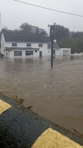 'Babbling Brook' No More: Flooded River Belies Old Pub Name in Cork Village