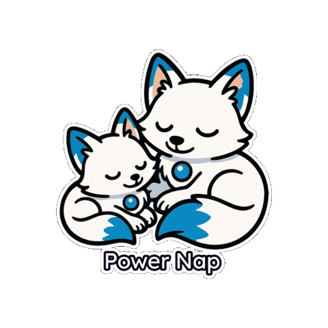 Blueaesthetic Powernap Sticker