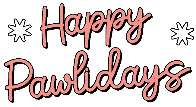 Woof Happy Pawlidays Sticker by SASSYWOOF