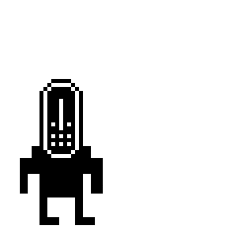 XrakugakiX pixel raku rakugaki bit boi Sticker