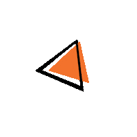 Orange Triangle Sticker