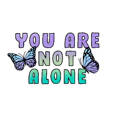 Keep Going You Are Not Alone Sticker by Self-Care Is For Everyone
