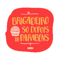 birthday chocolate Sticker by Cia União