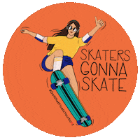 Girl Skating Sticker by Imagine Marketing India