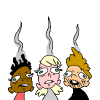 stoned out-of-it STICKER by imoji