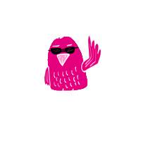 Rebexi party bird sunglasses disco Sticker