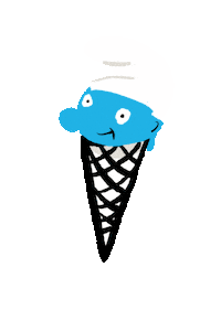 Rebexi ice cream eis smurf blue moon Sticker
