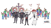 celebrate dia de los muertos Sticker by SWR Kindernetz