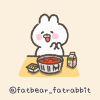 fatbear_fatrabbit hot eat rabbit fat GIF