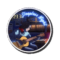 socialradiocompany music chill singer guitar Sticker