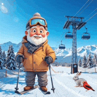 Snowing Slope GIF